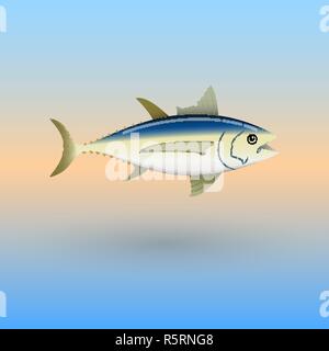 Albacore tuna fish illustration Stock Vector