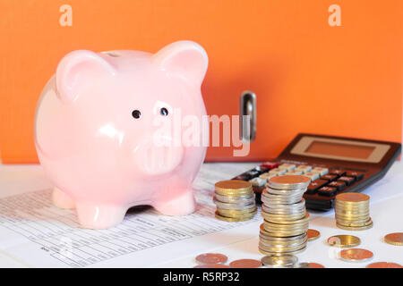 personal finances and savings concept Stock Photo