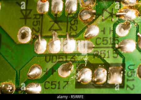Solder defect on the circuit board Stock Photo - Alamy