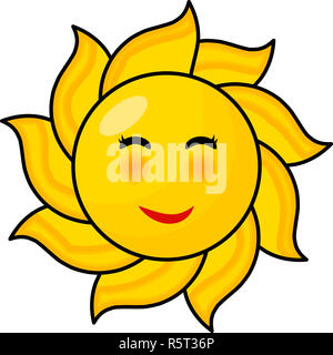 cartoon sun with eyes vector symbol icon design. Stock Photo