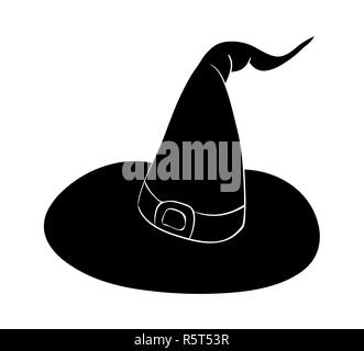 Download Witches hat. Vector black silhouette Stock Vector Art & Illustration, Vector Image: 93363458 - Alamy