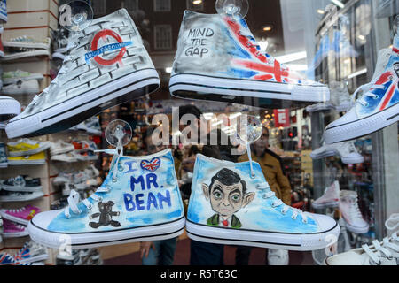 Mr Bean converse shoes in a shoe shop, Oxford London, UK Stock Photo - Alamy