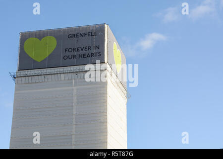 Grenfell Tower - Forever in our hearts, London, UK Stock Photo