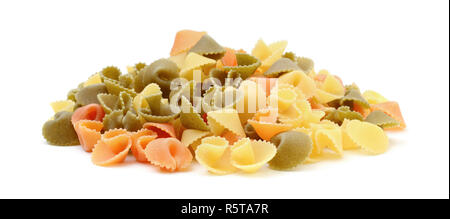 Multicolored pasta shells isolated on white background Stock Photo