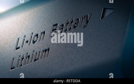 Li-ion Lithium Battery Pack Close Up Stock Photo