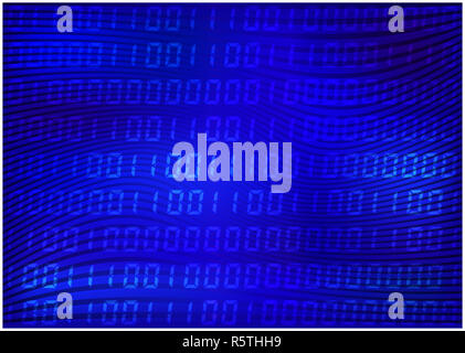 0,1 digits vector wallpaper. blue Binary code background. Digital matrix abstract technology illustration. Stock Photo