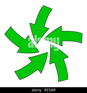 green recycle icon isolated on white background. vector ...
