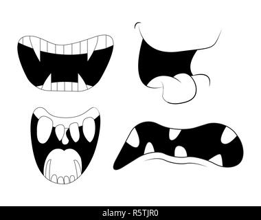 White isolated teeth silhouette on gray backdrop. Digital background ...