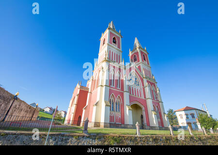 church of Saint Peter Ad vincula, neogothic monument from 1894 by architect Emilio Torriente, in Cobreces, Alfoz Lloredo, Cantabria, Spain, Europe Stock Photo