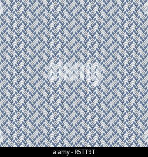 Snowy Paths. Seamless woolen knitted pattern Stock Vector