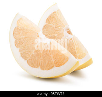 pomelo slices isolated on a white background. Stock Photo