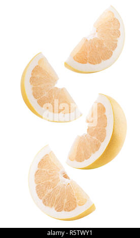 pomelo slices isolated on a white background. Stock Photo