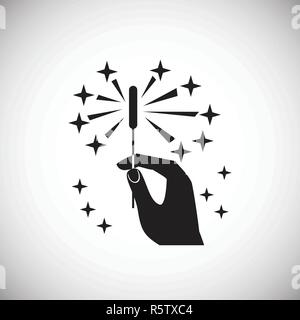 Paprty sparkler icon on white background for graphic and web design, Modern simple vector sign. Internet concept. Trendy symbol for website design web button or mobile app. Stock Vector
