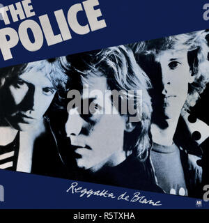 The Police - original vinyl album cover - Reggatta de Blanc - 1979 Stock Photo