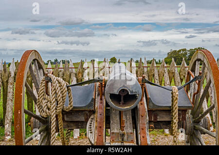 Kanone in der Gedenkstätte an die Schlacht bei Düppel 1864 Stock Photo