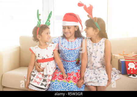 Indian children celebrating Christmas Stock Photo