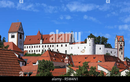 high castle and monastery st mang in fÃ¼ssen Stock Photo