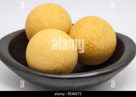 Traditional Colombian buÃ±uelos isolated on white background Stock Photo