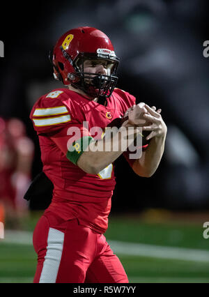 Football action with Chico vs. Pleasant Valley High School in Chico, California. Stock Photo