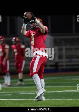 Football action with Chico vs. Pleasant Valley High School in Chico, California. Stock Photo