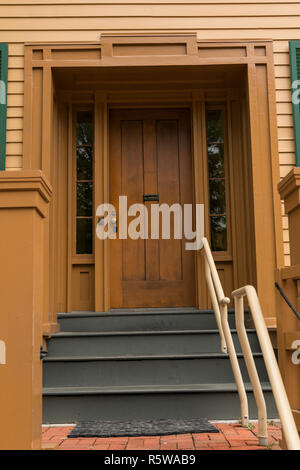 Front door to Abraham Lincoln home. Stock Photo