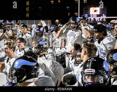 Football action with Chico vs. Pleasant Valley High School in Chico, California. Stock Photo