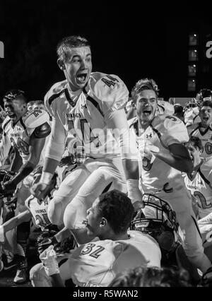 Football action with Chico vs. Pleasant Valley High School in Chico, California. Stock Photo