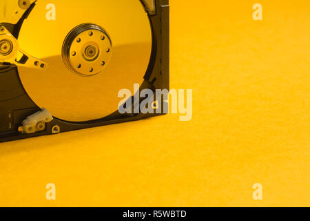 Colorful hdd. open hard disk drive. the concept of data storage. data array. hard drive from the computer Stock Photo