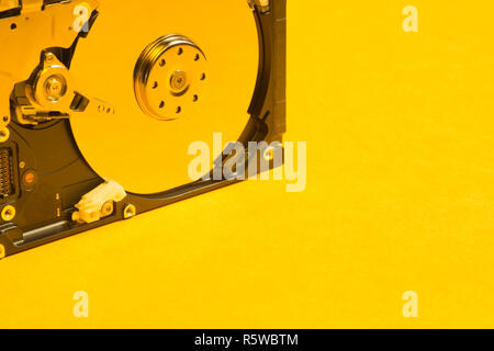 Colorful hdd. open hard disk drive. the concept of data storage. data array. hard drive from the computer Stock Photo