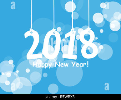 2018 White Paper Origami card or background.Happy New Year. Merry Christmas. Vector illustration Stock Photo