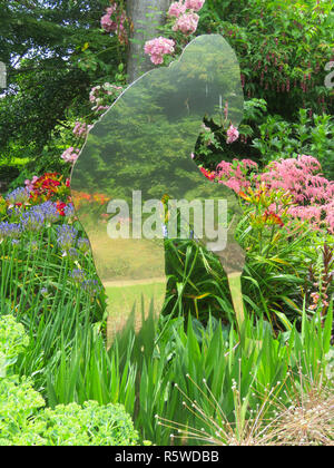 Herbaceous long border in full flower at Dyffryn Gardens, St Nicholas, Vale of Glamorgan, South Wales, UK Stock Photo