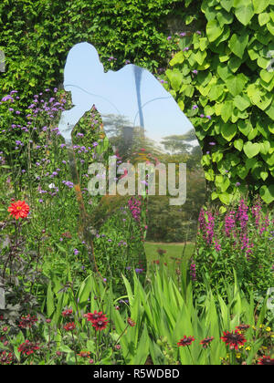 Herbaceous long border in full flower at Dyffryn Gardens, St Nicholas, Vale of Glamorgan, South Wales, UK Stock Photo