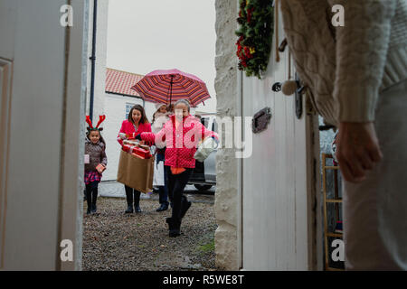 Going To Grandmother's For Christmas Stock Photo