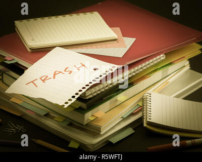 The Pile of Business Documents  Trash Stock Photo