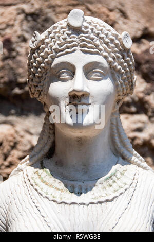 AT POMPEI - ON 06/22/ 2017 -  Statue representing Iside in the ancient roman town of Pompeii, destroyed by vesuvius eruption in 70 d.c. Stock Photo