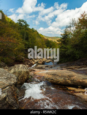 Rushing rapids in the Smoky Mountains near Asheville, North Carolina Stock Photo