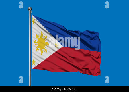 Togo Flag Waving In The Deep Blue Sky Background. Isolated National Flag.  Macro View Shot. Stock Photo, Picture and Royalty Free Image. Image  122691238.