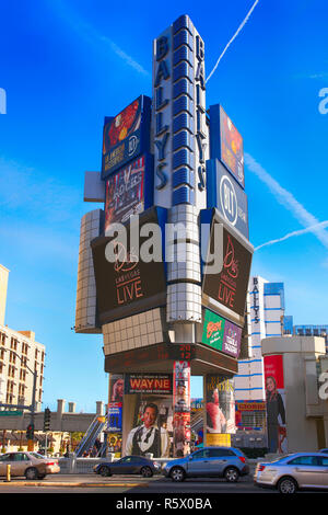 Bally's Grand Bazaar shops advertising beacon on the strip in Las Vegas, Nevada