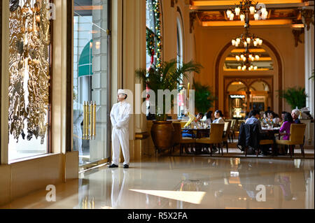 Afternoon High Tea at the fancy Peninsula Hotel, Hong Kong CN Stock Photo