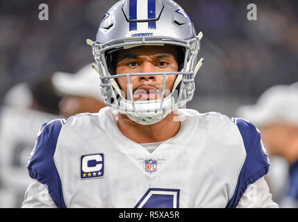 November 29, 2018: Dallas Cowboys quarterback Dak Prescott #4