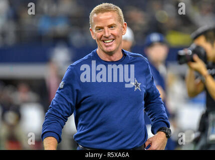 November 29, 2018: Dallas Cowboys head coach Jason Garrett during a Thursday Night Football NFL game between the New Orleans Saints and the Dallas Cowboys at AT&T Stadium in Arlington, TX Dallas defeated New Orleans 13-10 Albert Pena/CSM Stock Photo