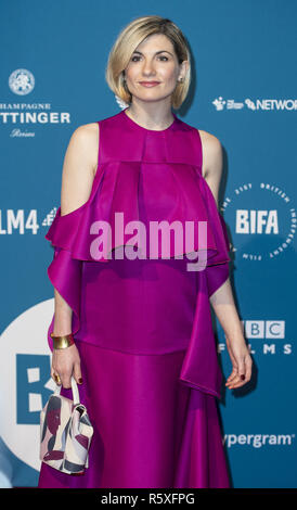 London, UK. 2nd Dec, 2018. Jodie Whittaker attends the 21st British Independent Film Awards at Old Billingsgate. Credit: Gary Mitchell/SOPA Images/ZUMA Wire/Alamy Live News Stock Photo
