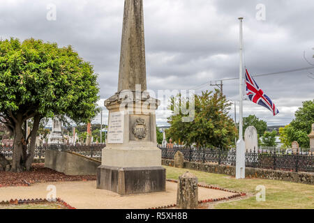 Old Ballarat Cemetery, Ballarat, Victoria, Australia. 3rd Dec 2018. Flags at half mast over the Eureka Diggers memorial grave sites. Credit: brett keating/Alamy Live News Stock Photo