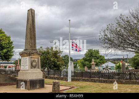 Old Ballarat Cemetery, Ballarat, Victoria, Australia. 3rd Dec 2018. Flags at half mast over the Eureka Diggers memorial grave sites. Credit: brett keating/Alamy Live News Stock Photo