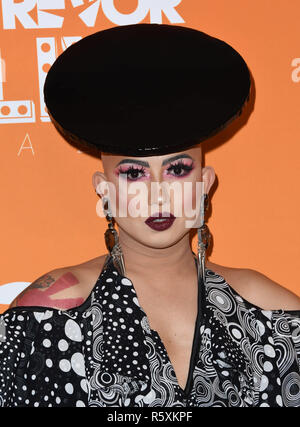 Beverly Hills, CA, USA. 2nd Dec, 2018. 02 December 2018 - Beverly Hills, California - Ongina. 2018 TrevorLIVE Los Angeles held at The Beverly Hilton Hotel. Photo Credit: Birdie Thompson/AdMedia Credit: Birdie Thompson/AdMedia/ZUMA Wire/Alamy Live News Stock Photo