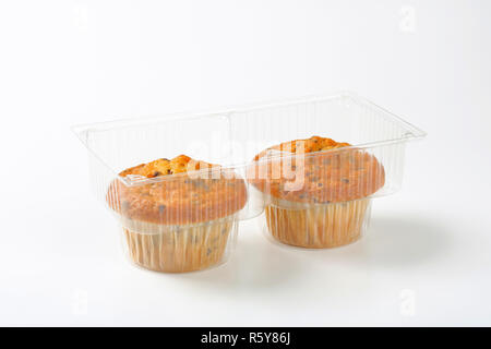 Two Stracciatella Muffins Stock Photo