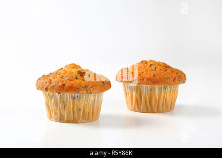 Two Stracciatella Muffins Stock Photo