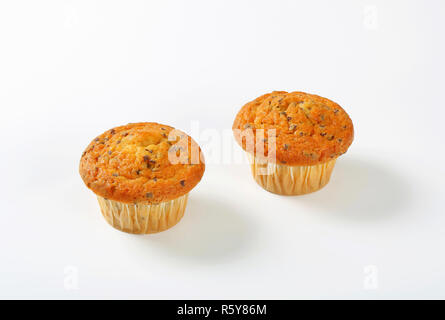 Two Stracciatella Muffins Stock Photo