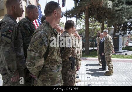 U.S. military leaders meet at Resolute Support Headquarters in Kabul ...