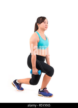 asian chubby woman exercise Stock Photo - Alamy